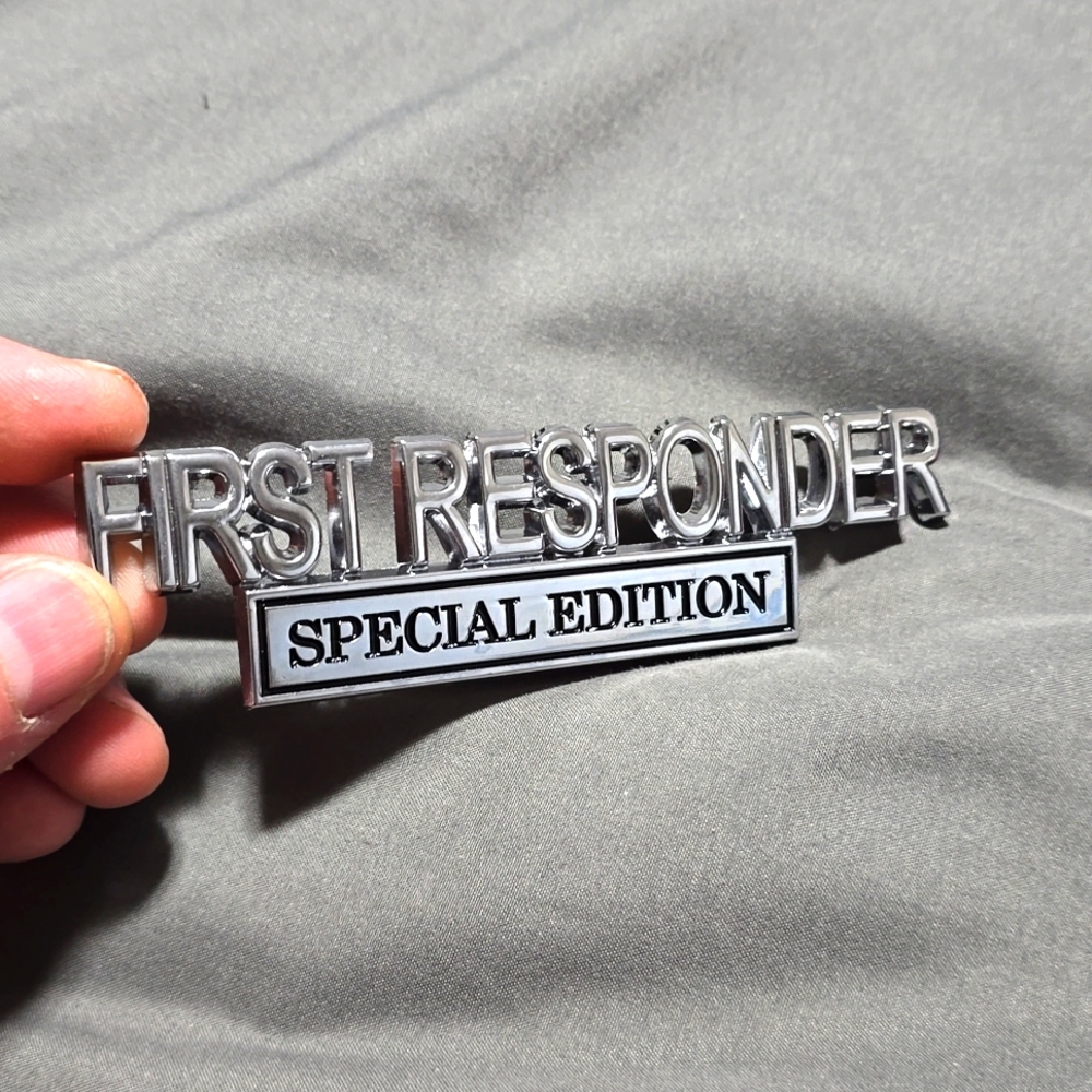 metal First Responder Edition Car Truck SUV Emblem for Fenders, Trunk, Tailgate